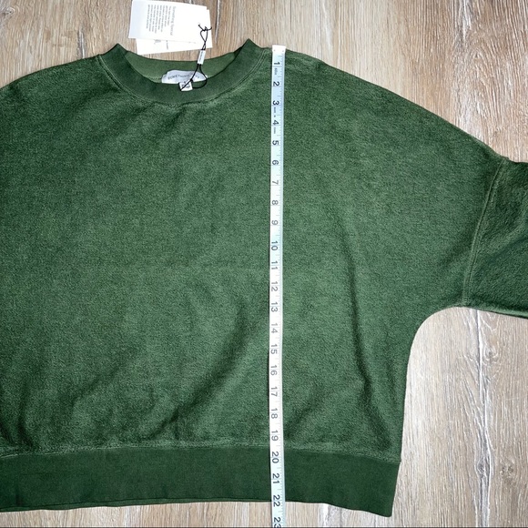 Something Navy Women’s Small Oversized Emerald Green Reversed Jersey Sweatshirt - Picture 10 of 11